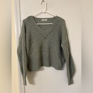 Moon & Madison Green Knit Sweater Small
